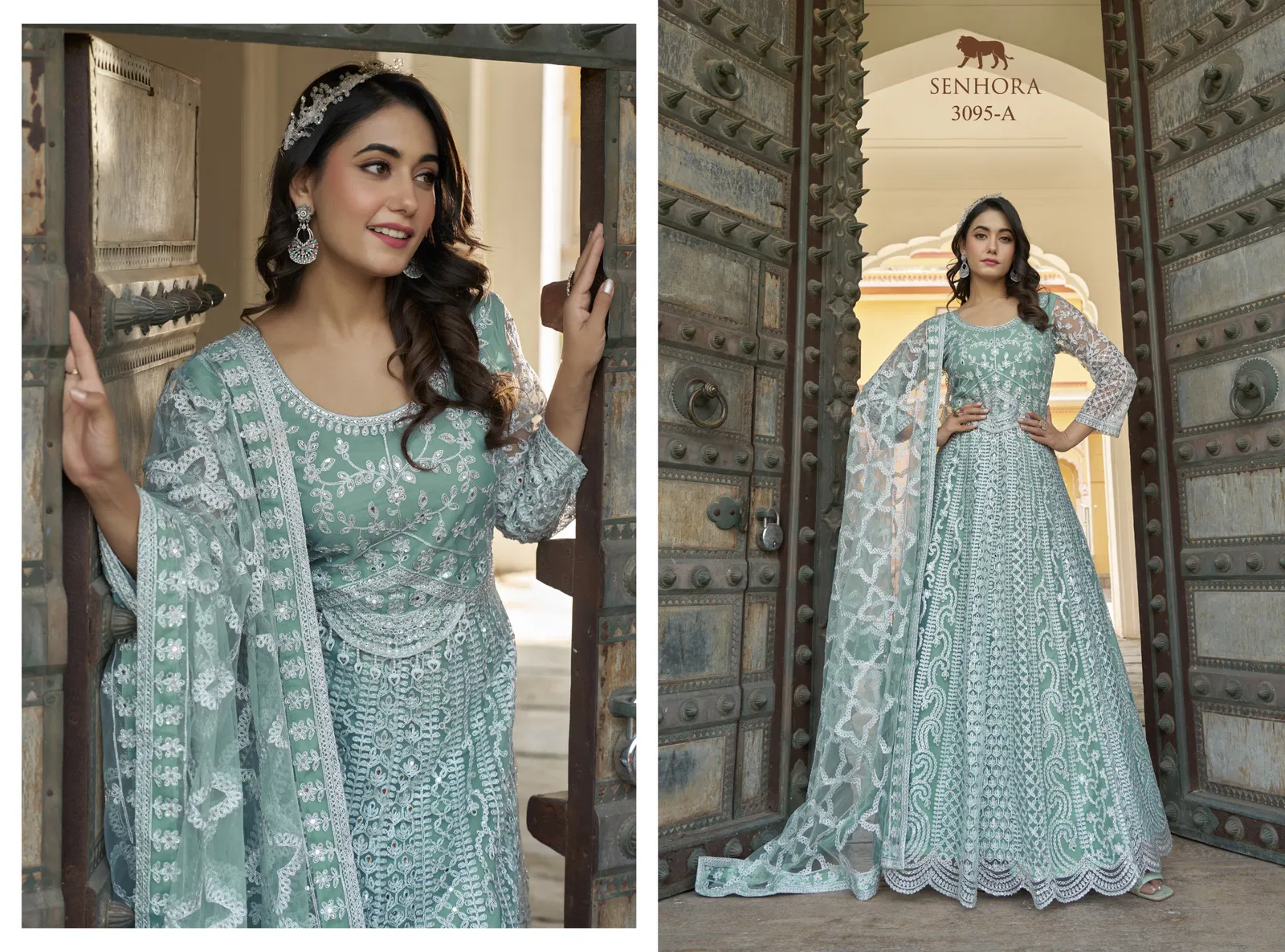 Mehfil By Senhora Pure Butterfly Net Top And Dupatta Suppliers In India